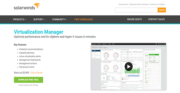 SolarWinds Virtualization Manager Reviews: Pricing & Software Features ...