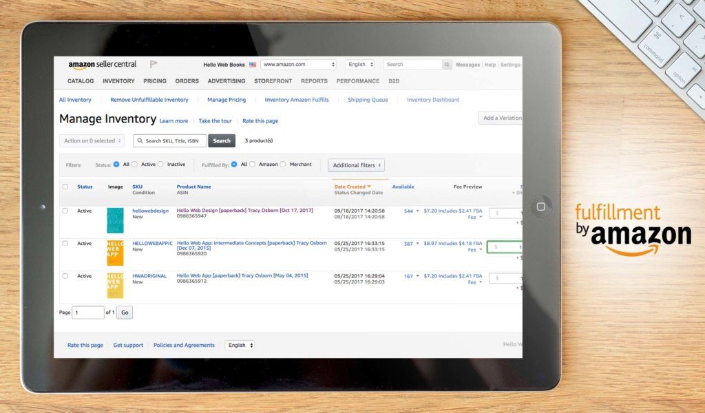 fulfillment by amazon dashboard